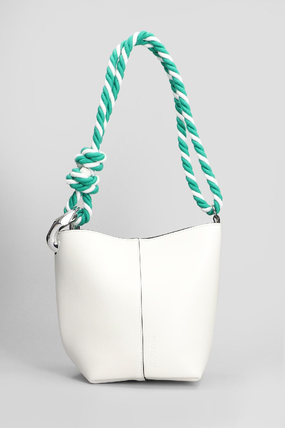 Deliberti JW Anderson Borsa a mano corner bucket in pelle bianca cod. 409970 - Deliberti The Luxury Shopping