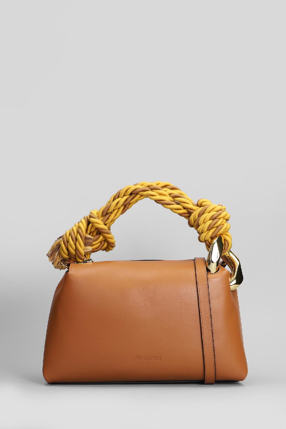 Deliberti JW Anderson Borsa a mano corner in pelle cuoio naturale cod. 409968 - Deliberti The Luxury Shopping