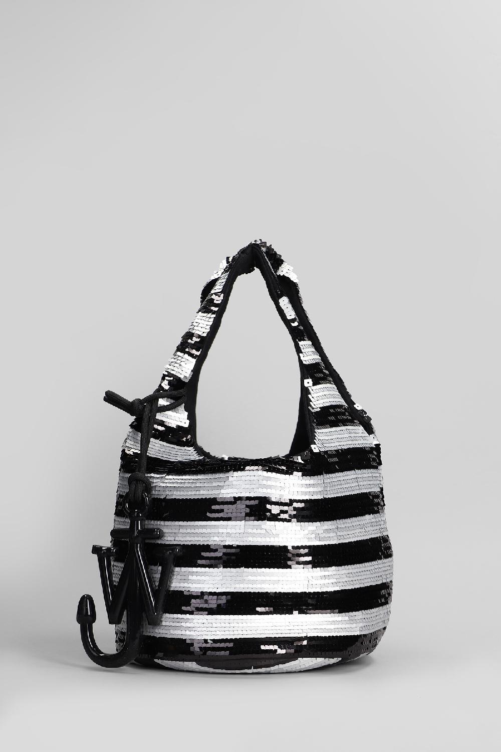Deliberti JW Anderson Borsa a mano sequin in cotone nero cod. 409967 - Deliberti The Luxury Shopping