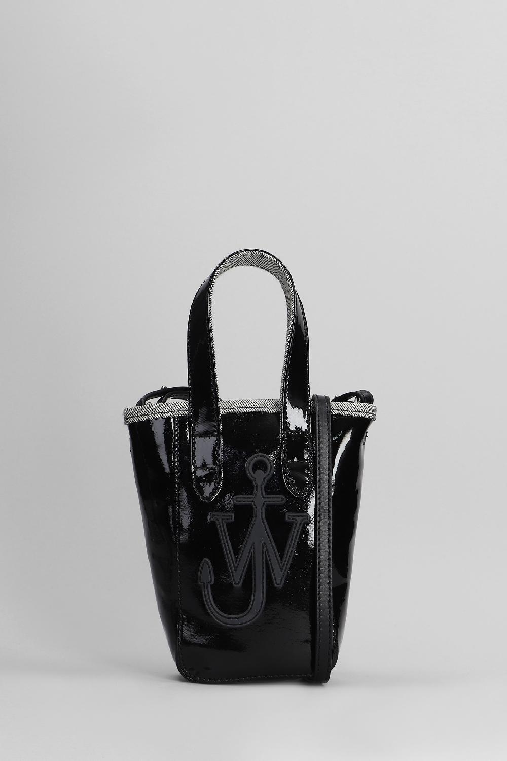 Deliberti JW Anderson Borsa a spalla belt tote in cotone nero cod. 402560 - Deliberti The Luxury Shopping