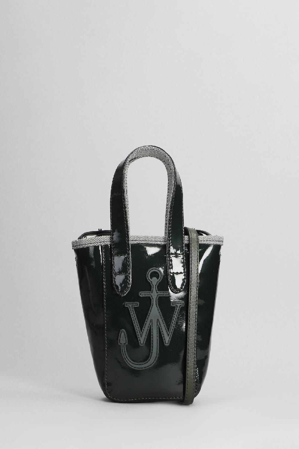 Deliberti JW Anderson Borsa a spalla belt tote in cotone verde cod. 402559 - Deliberti The Luxury Shopping