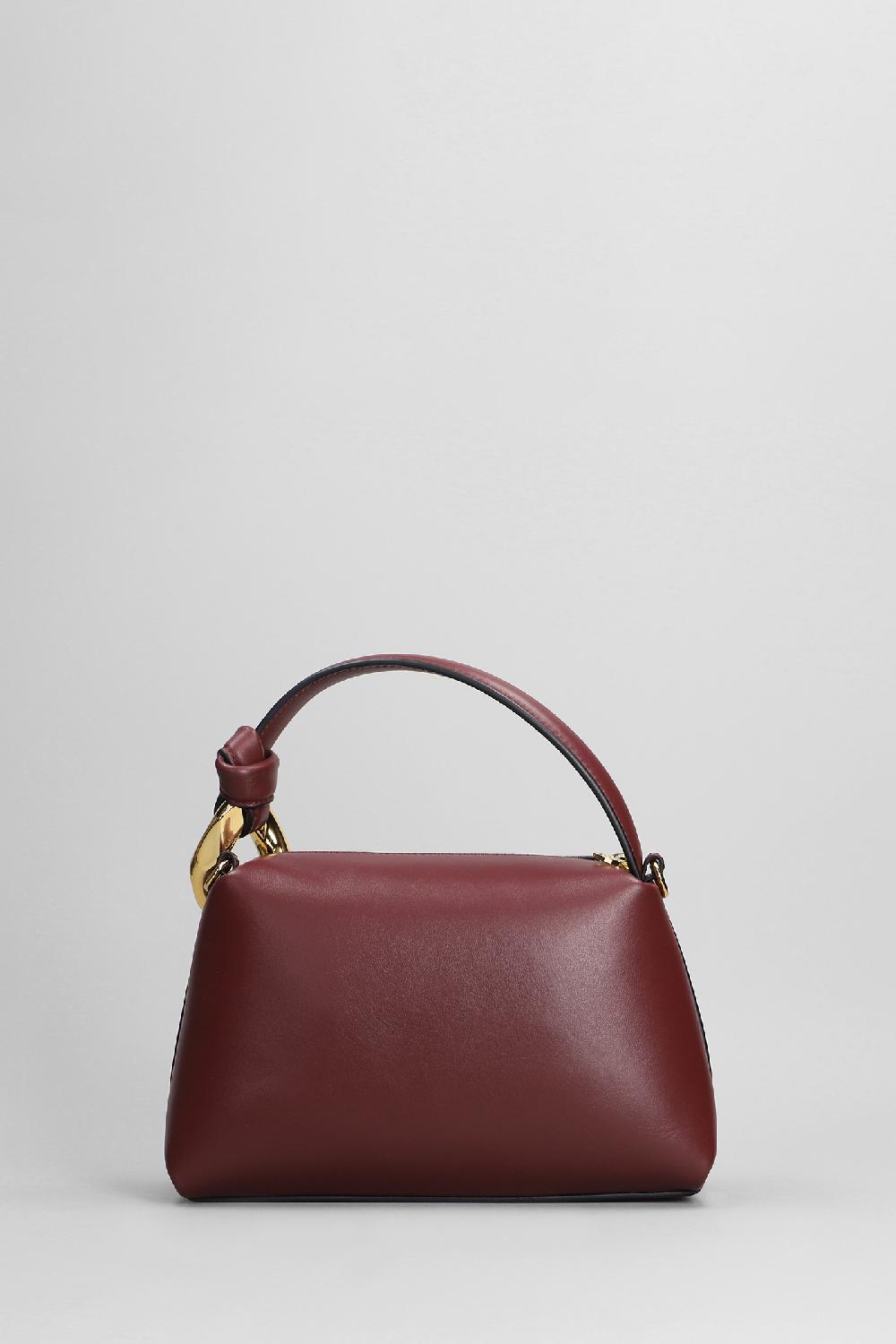 Deliberti JW Anderson Borsa A Spalla Corner In Pelle Bordeaux Cod. 402555 - Deliberti The Luxury Shopping