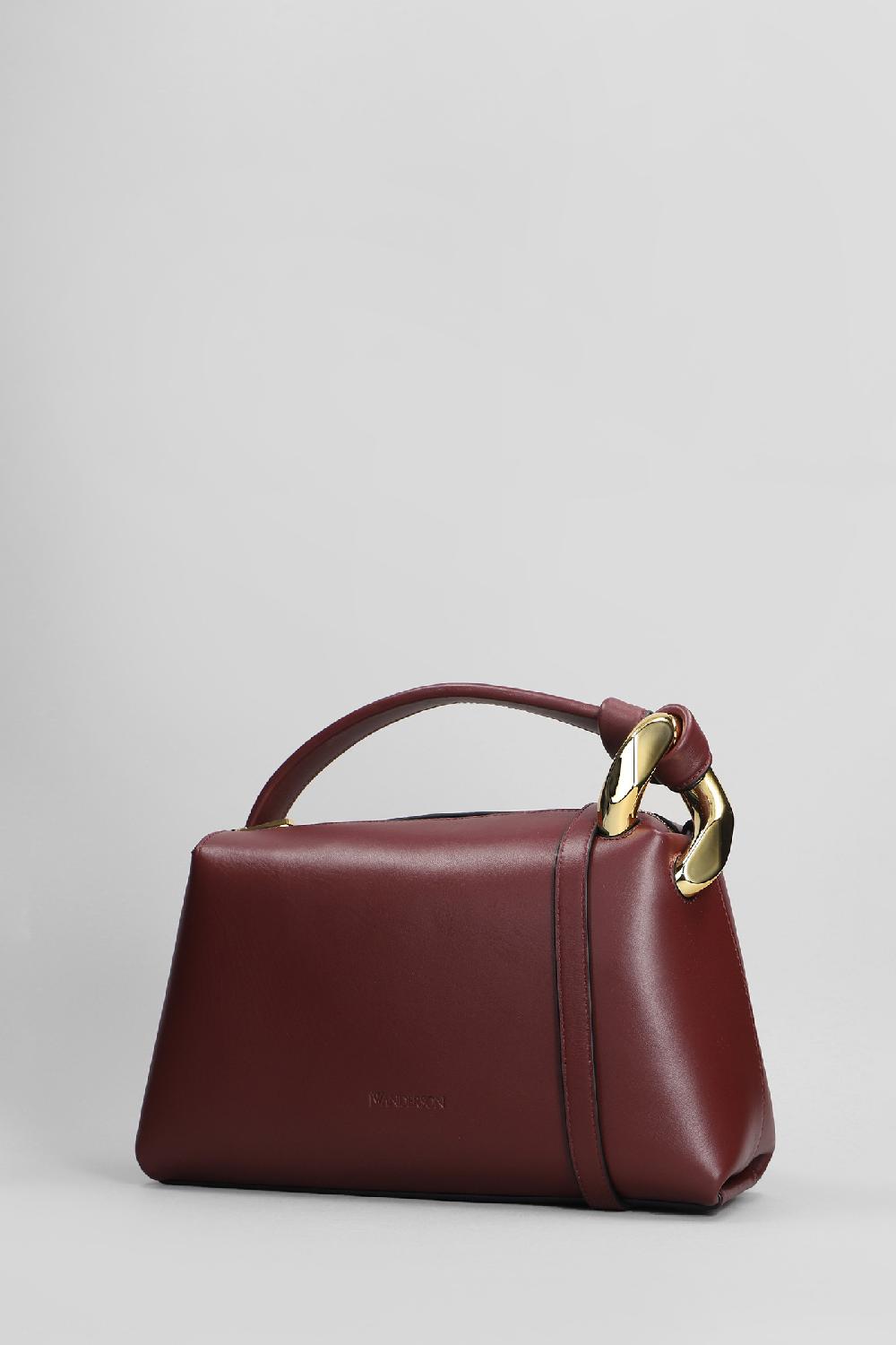 Deliberti JW Anderson Borsa A Spalla Corner In Pelle Bordeaux Cod. 404090 - Deliberti The Luxury Shopping