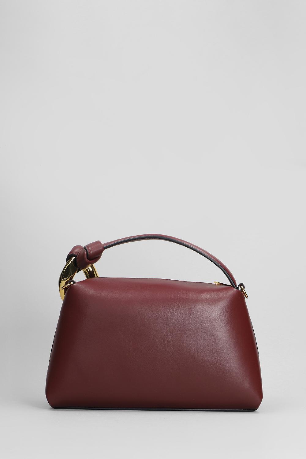 Deliberti JW Anderson Borsa A Spalla Corner In Pelle Bordeaux Cod. 404090 - Deliberti The Luxury Shopping