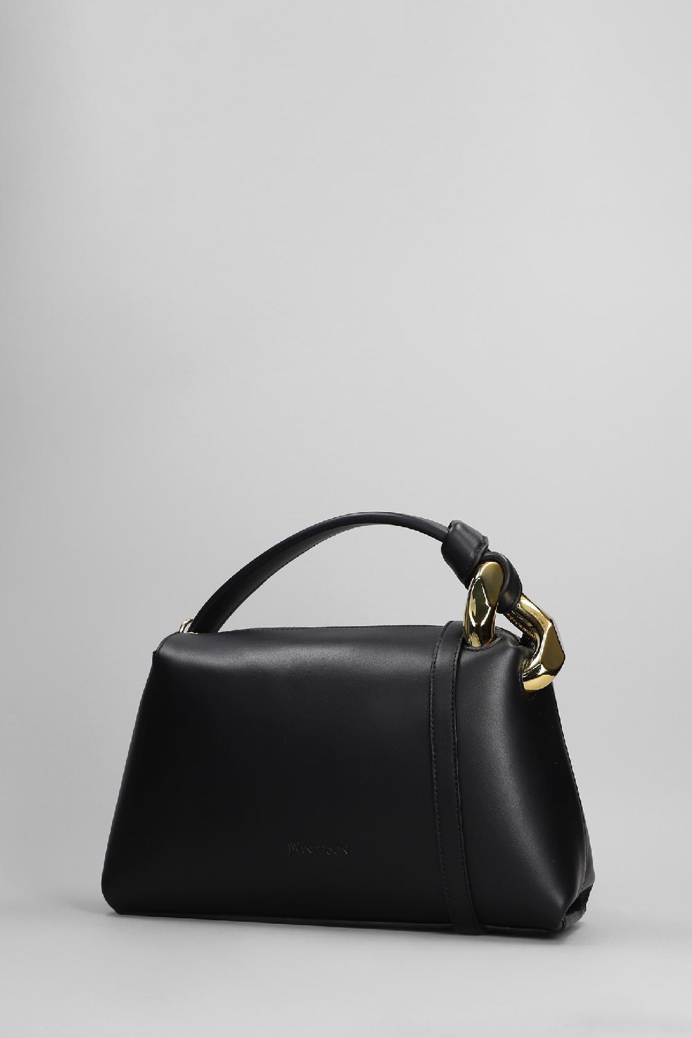 Deliberti JW Anderson Borsa A Spalla Corner In Pelle Nera Cod. 402554 - Deliberti The Luxury Shopping