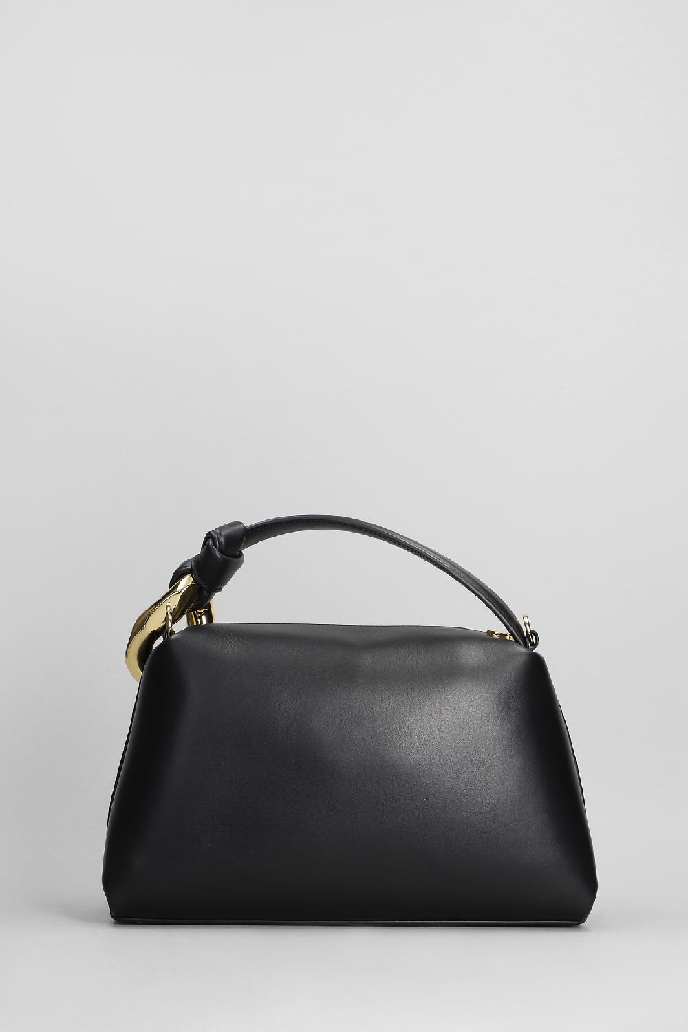 Deliberti JW Anderson Borsa A Spalla Corner In Pelle Nera Cod. 402554 - Deliberti The Luxury Shopping
