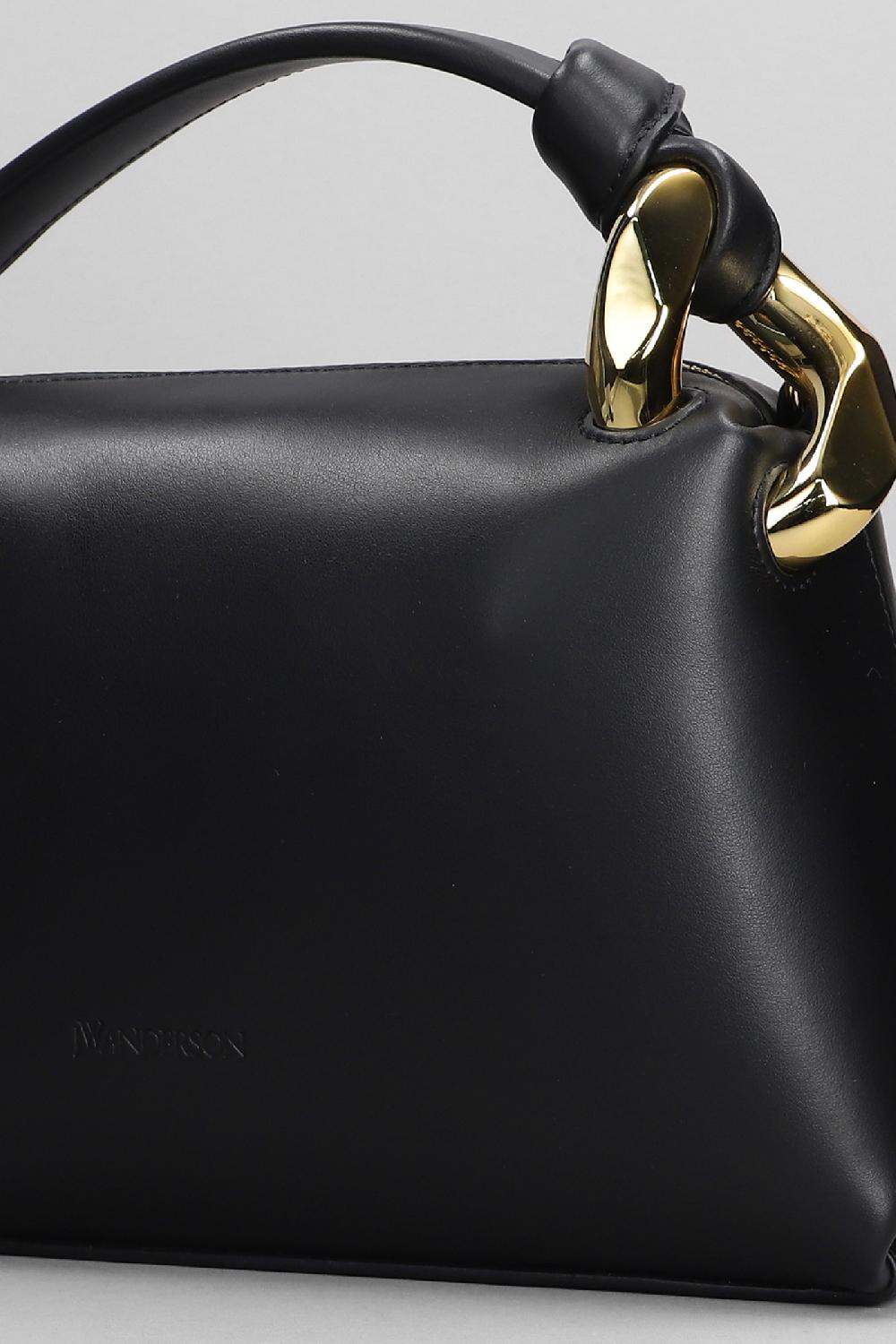 Deliberti JW Anderson Borsa A Spalla Corner In Pelle Nera Cod. 402554 - Deliberti The Luxury Shopping