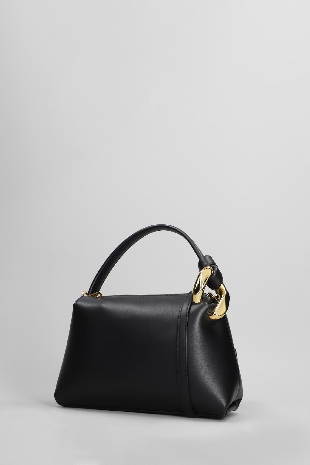 Deliberti JW Anderson Borsa A Spalla Corner In Pelle Nera Cod. 402556 - Deliberti The Luxury Shopping