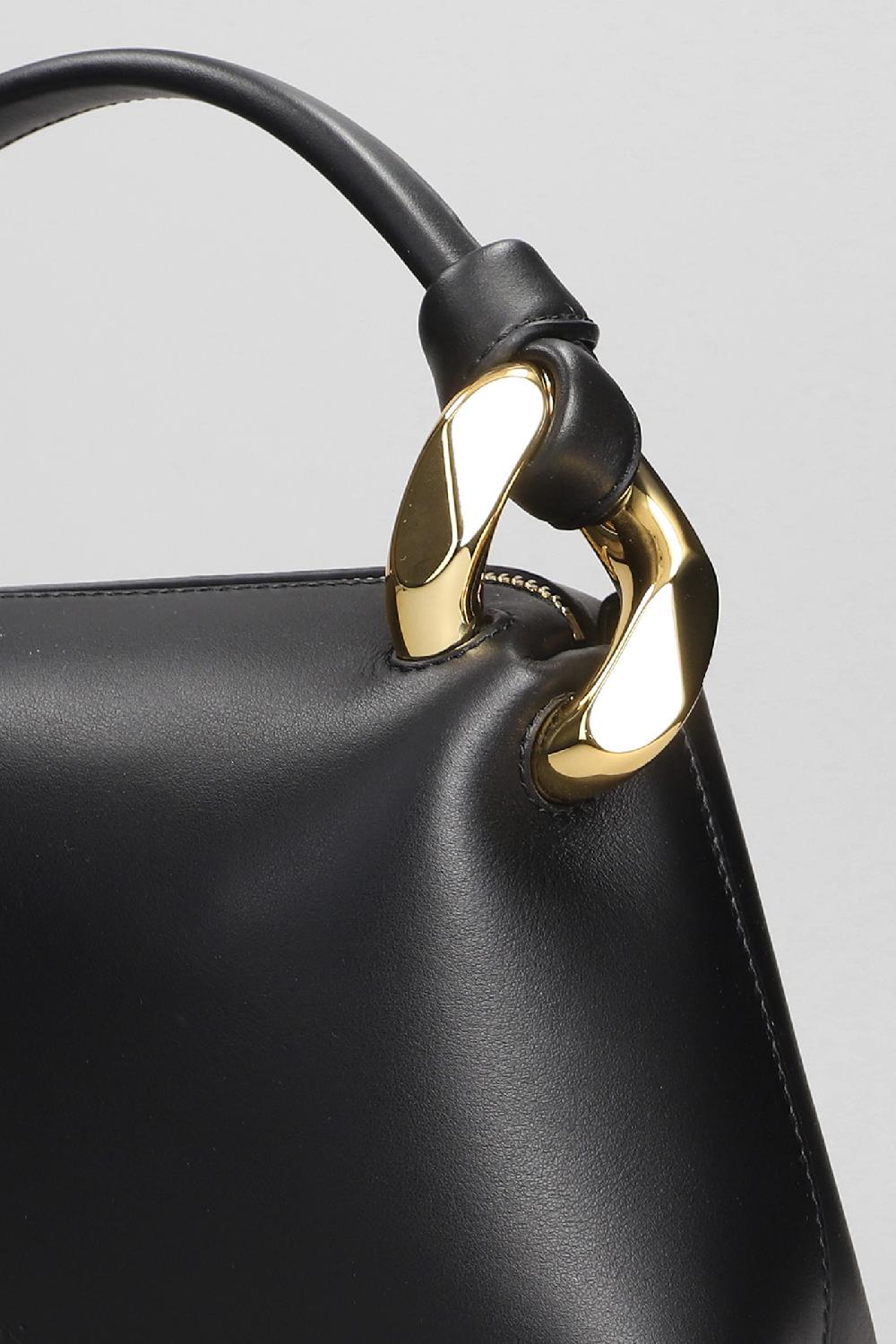 Deliberti JW Anderson Borsa A Spalla Corner In Pelle Nera Cod. 402556 - Deliberti The Luxury Shopping