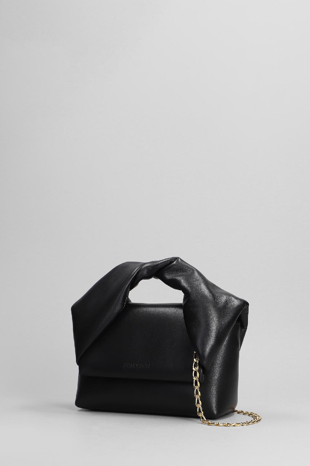 Deliberti JW Anderson Borsa A Spalla Twisted In Pelle Nera Cod. 402562 - Deliberti The Luxury Shopping