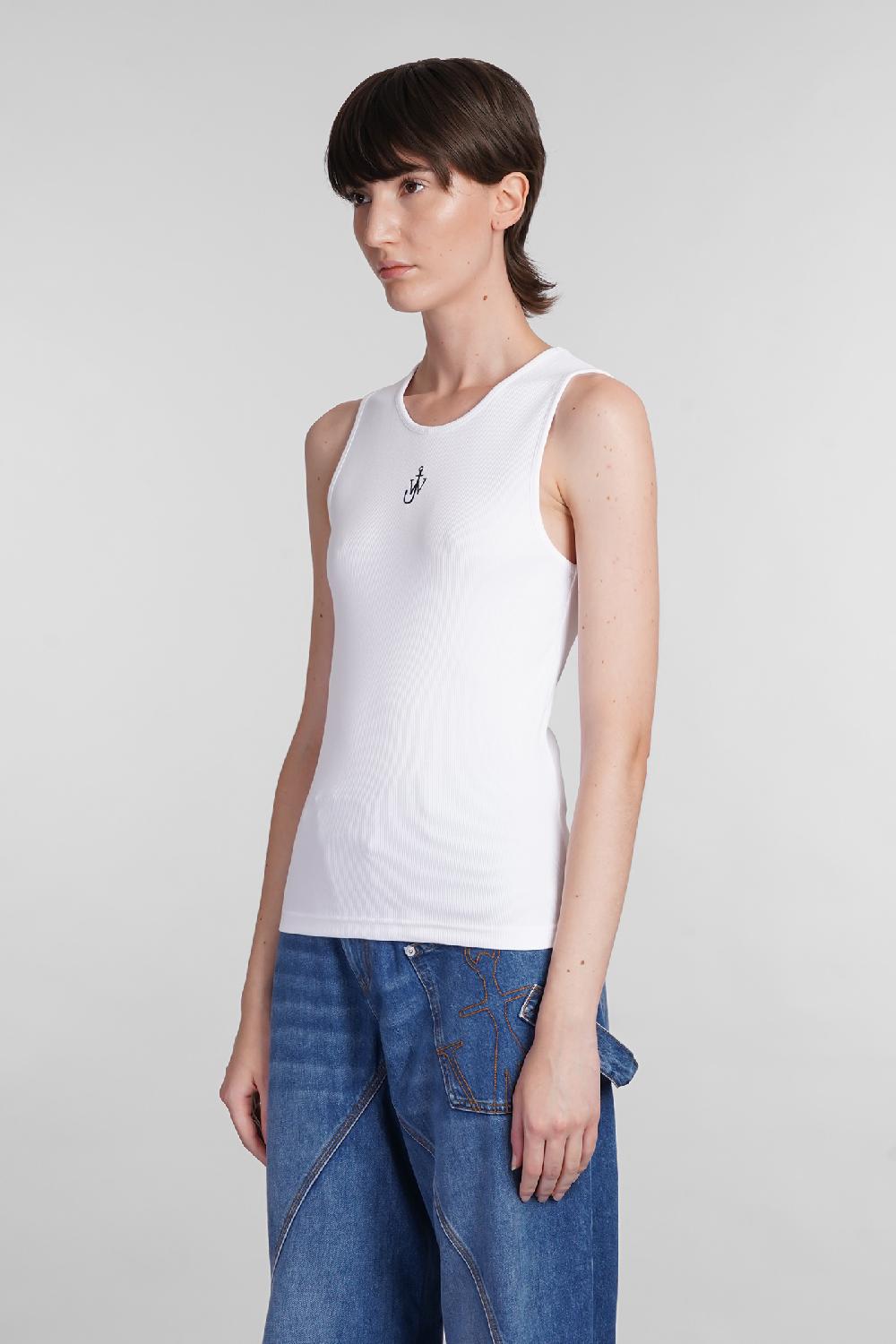 Deliberti JW Anderson Canotta In Cotone Bianco Cod. 402580 - Deliberti The Luxury Shopping