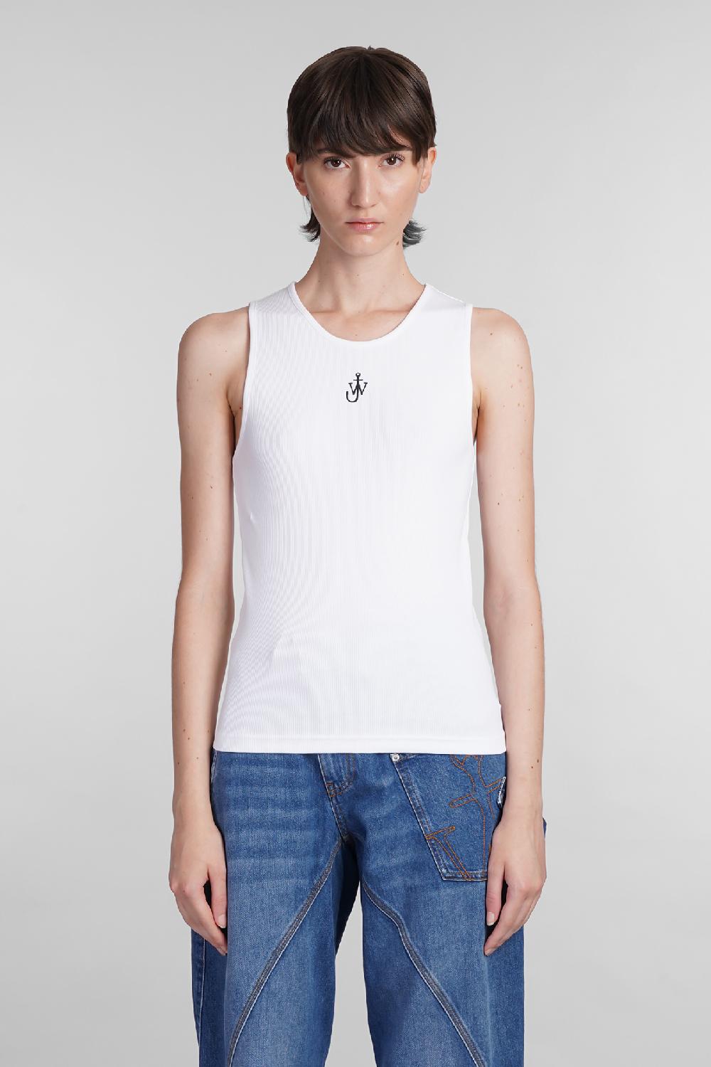 Deliberti JW Anderson Canotta in cotone bianco cod. 402580 - Deliberti The Luxury Shopping