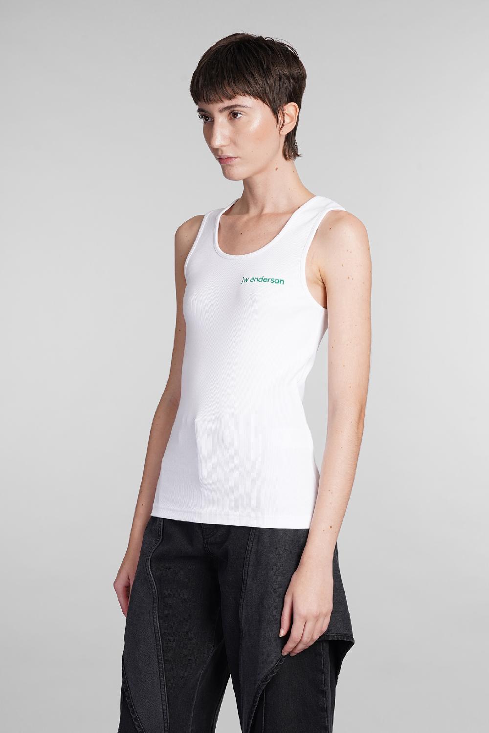 Deliberti JW Anderson Canotta In Cotone Bianco Cod. 409981 - Deliberti The Luxury Shopping