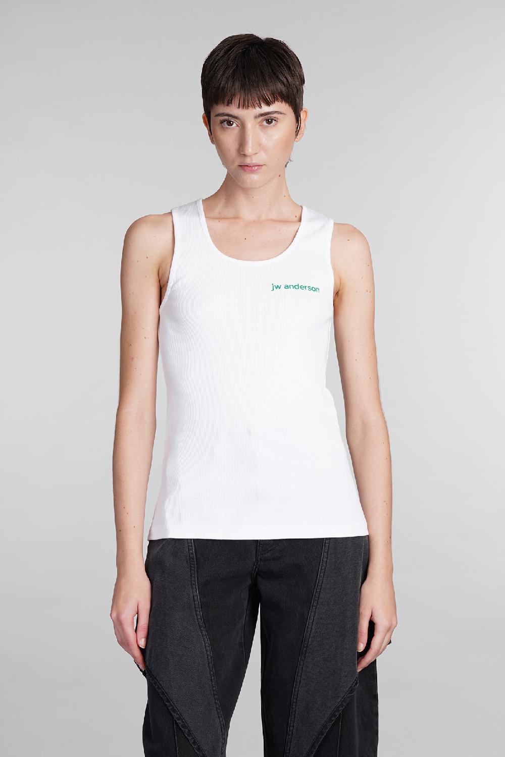 Deliberti JW Anderson Canotta in cotone bianco cod. 409981 - Deliberti The Luxury Shopping