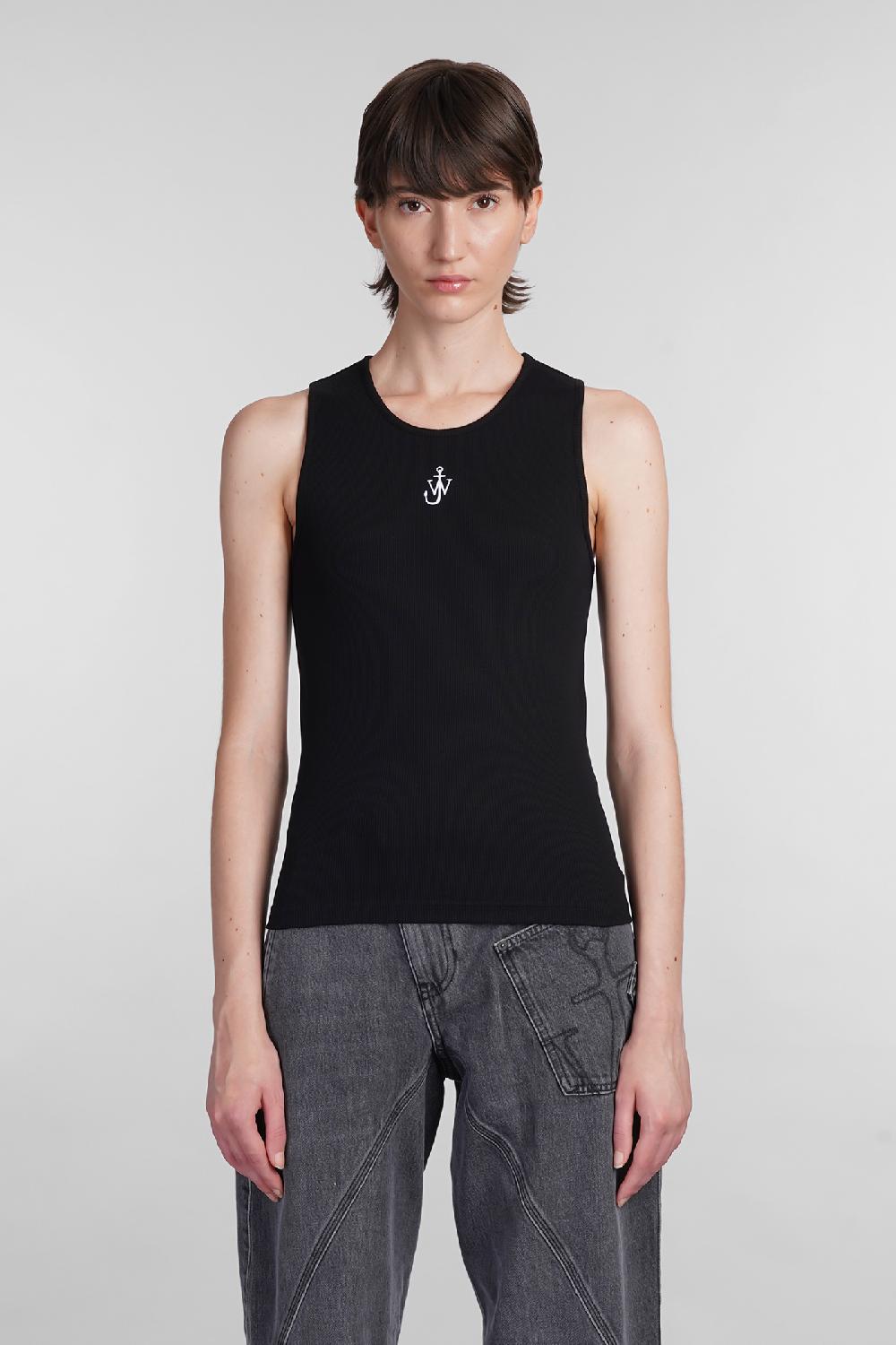 Deliberti JW Anderson Canotta in cotone nero cod. 402581 - Deliberti The Luxury Shopping