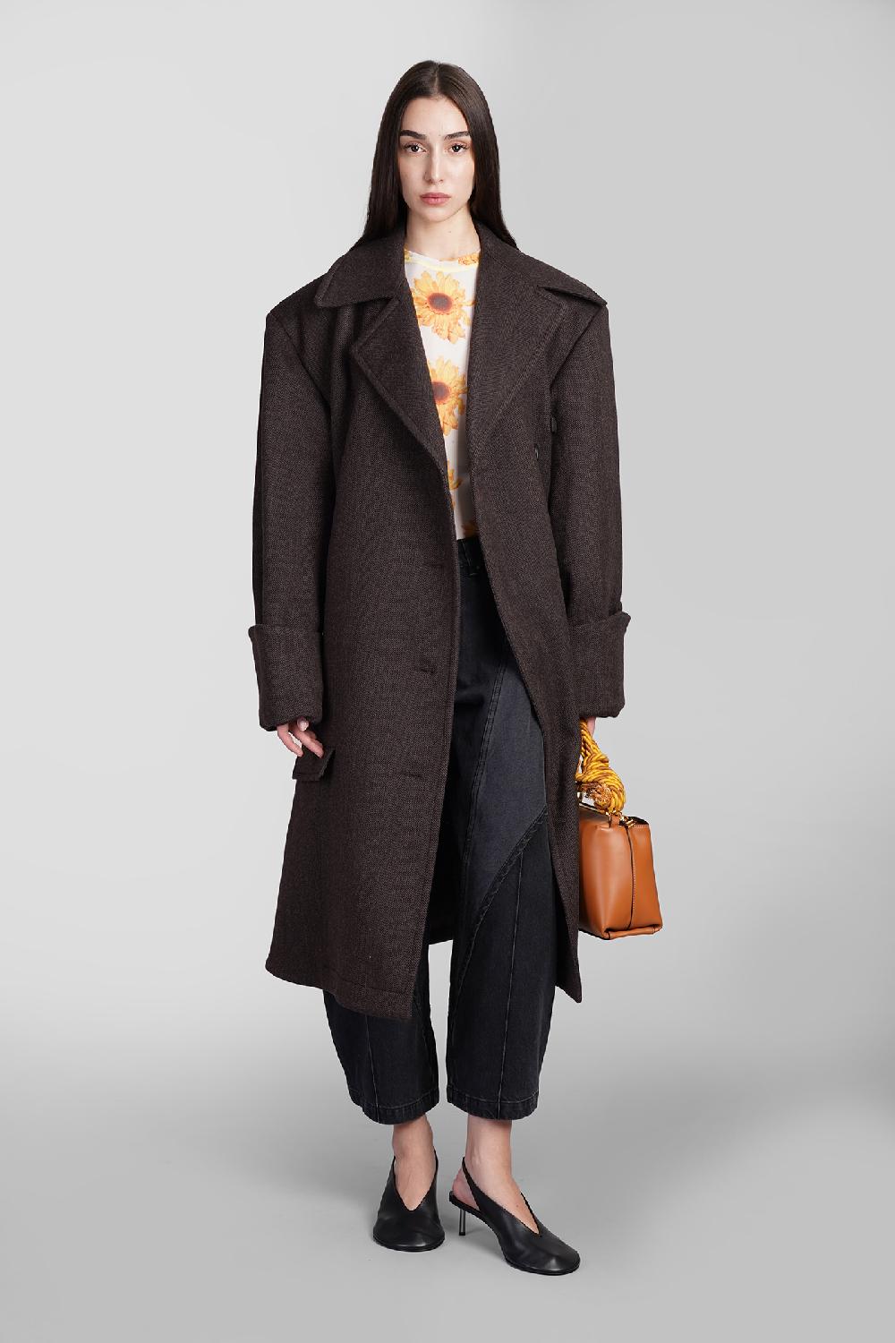 Deliberti JW Anderson Cappotto In Lana Marrone Cod. 410005 - Deliberti The Luxury Shopping