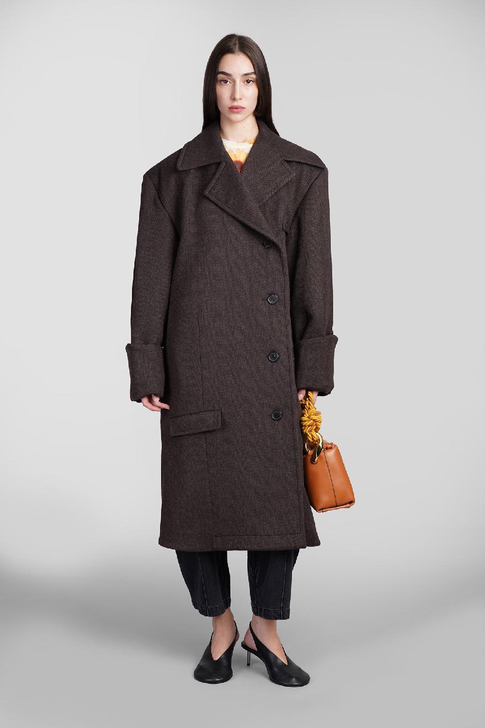 Deliberti JW Anderson Cappotto In Lana Marrone Cod. 410005 - Deliberti The Luxury Shopping