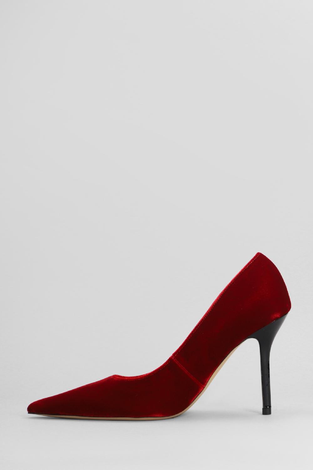 Deliberti JW Anderson Decollete Velvet Pump In Velluto Rosso Cod. 402404 - Deliberti The Luxury Shopping