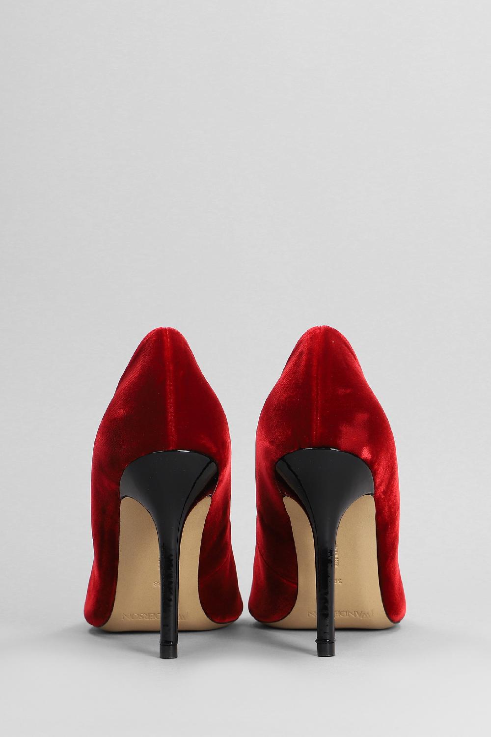 Deliberti JW Anderson Decollete Velvet Pump In Velluto Rosso Cod. 402404 - Deliberti The Luxury Shopping