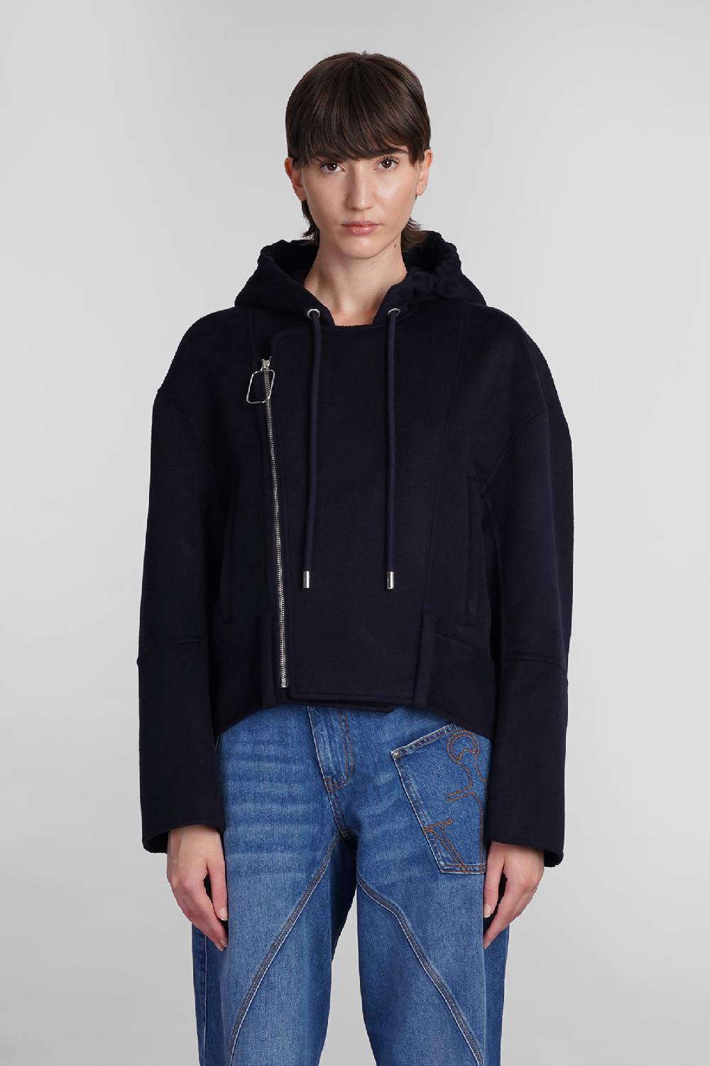 Deliberti JW Anderson Giacca casual in lana blu cod. 402576 - Deliberti The Luxury Shopping