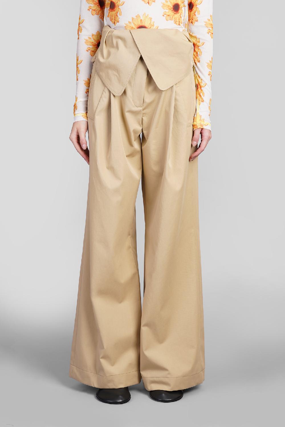 Deliberti JW Anderson Pantalone in cotone beige cod. 409977 - Deliberti The Luxury Shopping