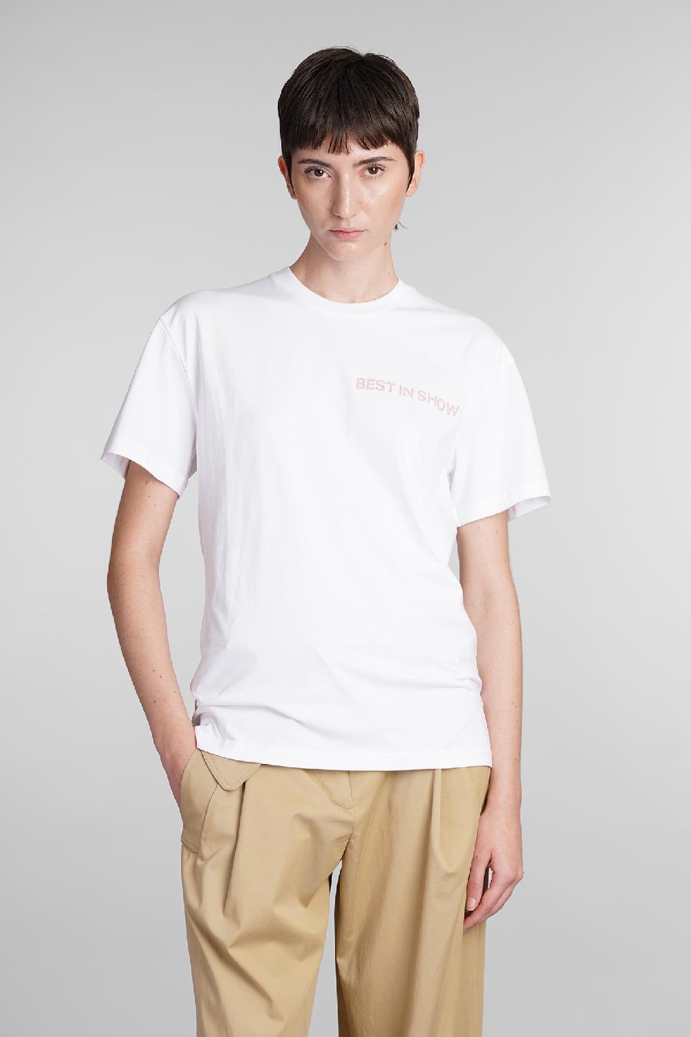 Deliberti JW Anderson T-shirt in cotone bianco cod. 409983 - Deliberti The Luxury Shopping