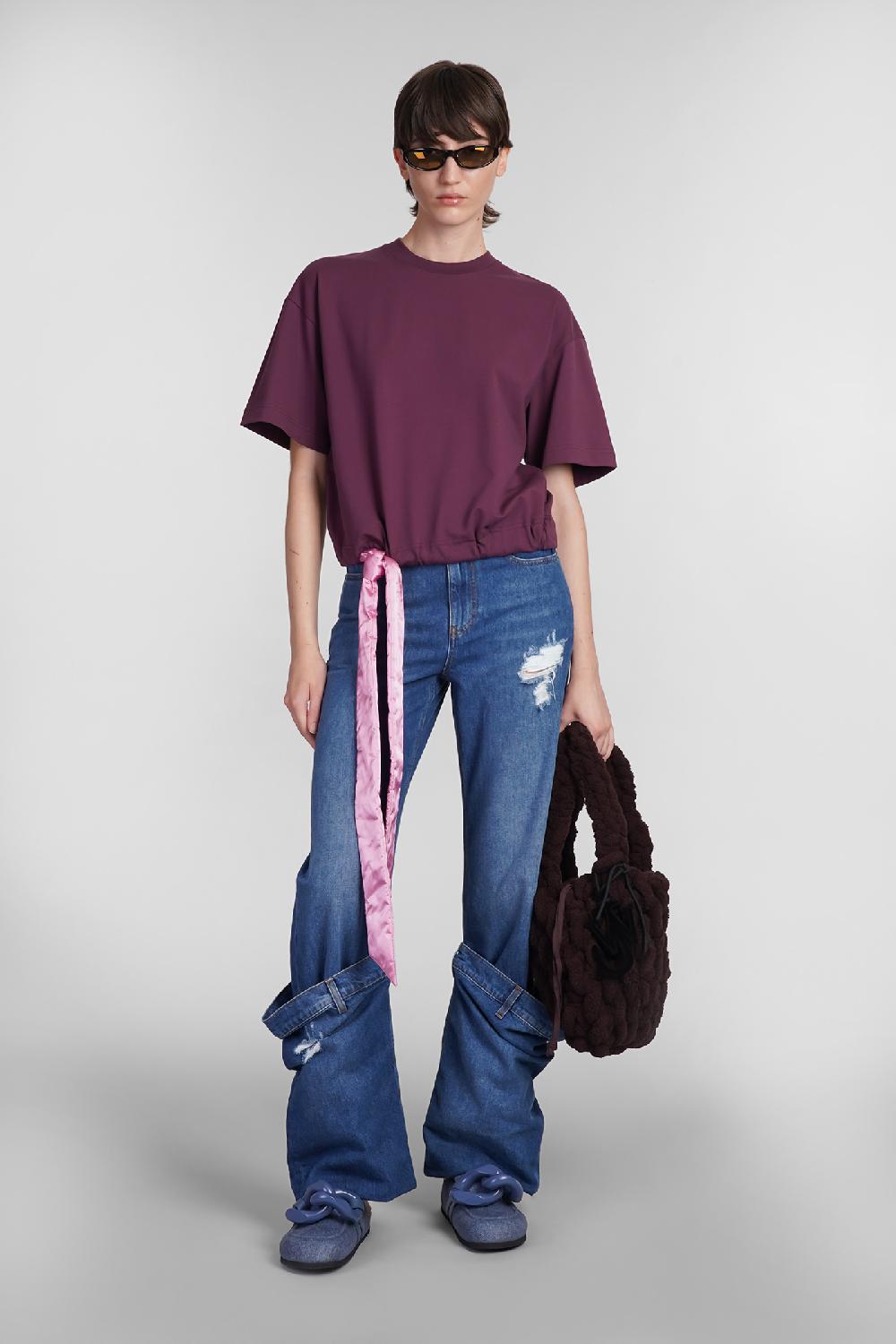 Deliberti JW Anderson T-shirt In Cotone Viola Cod. 402582 - Deliberti The Luxury Shopping