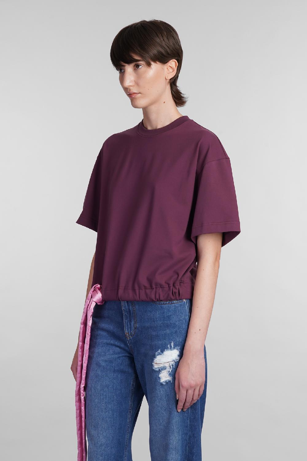 Deliberti JW Anderson T-shirt In Cotone Viola Cod. 402582 - Deliberti The Luxury Shopping