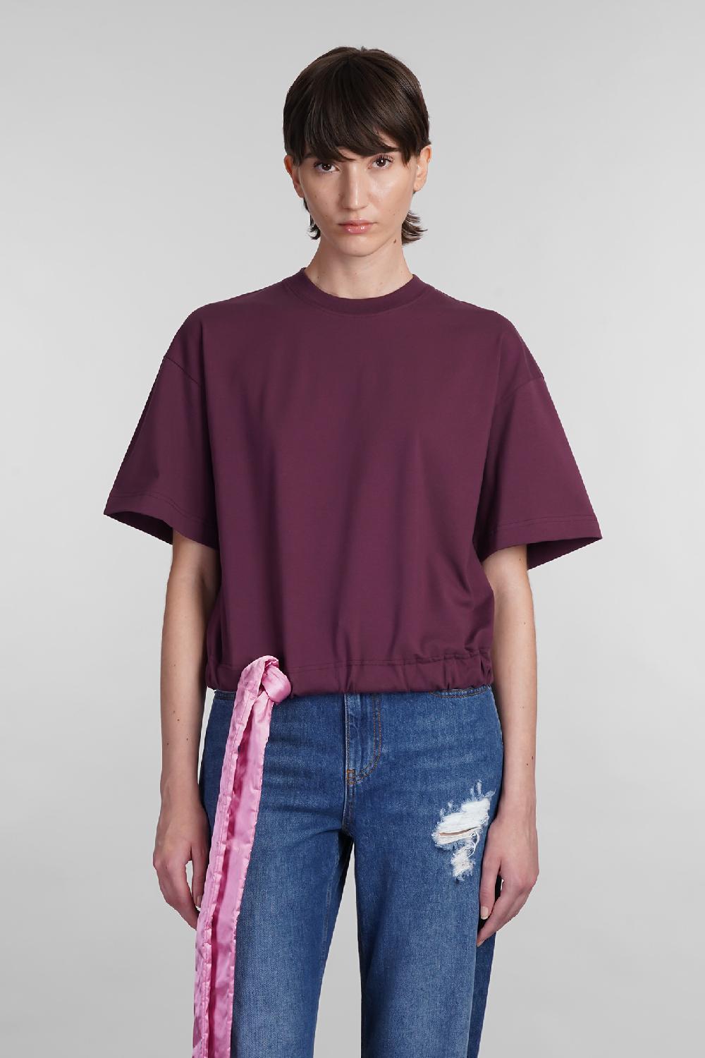 Deliberti JW Anderson T-shirt in cotone viola cod. 402582 - Deliberti The Luxury Shopping