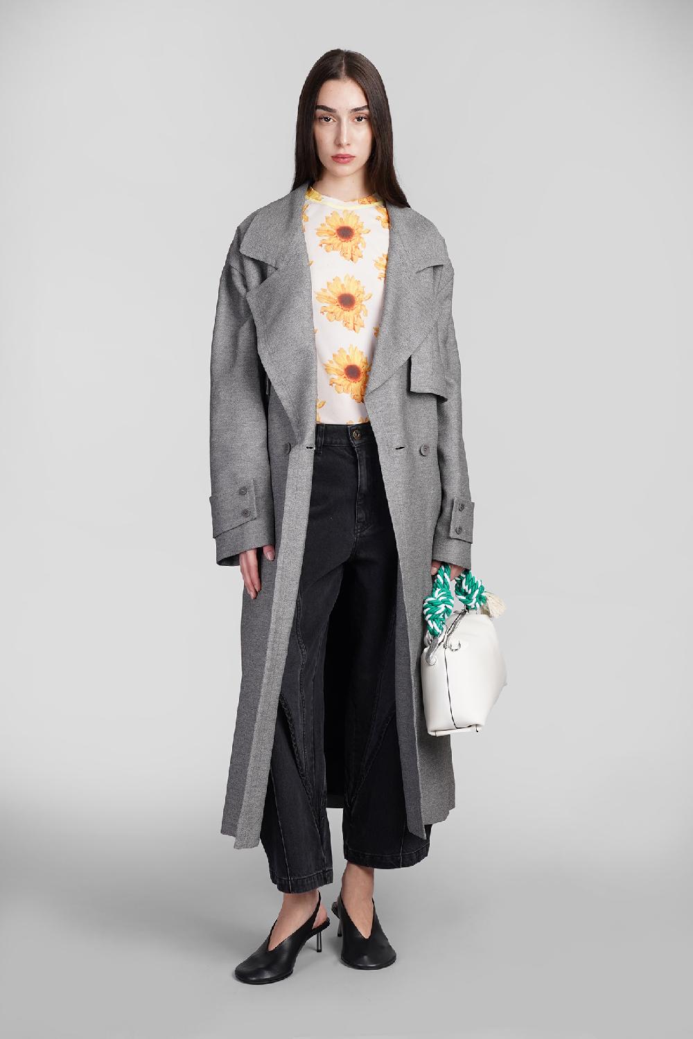 Deliberti JW Anderson Trench In Viscosa Grigia Cod. 410004 - Deliberti The Luxury Shopping