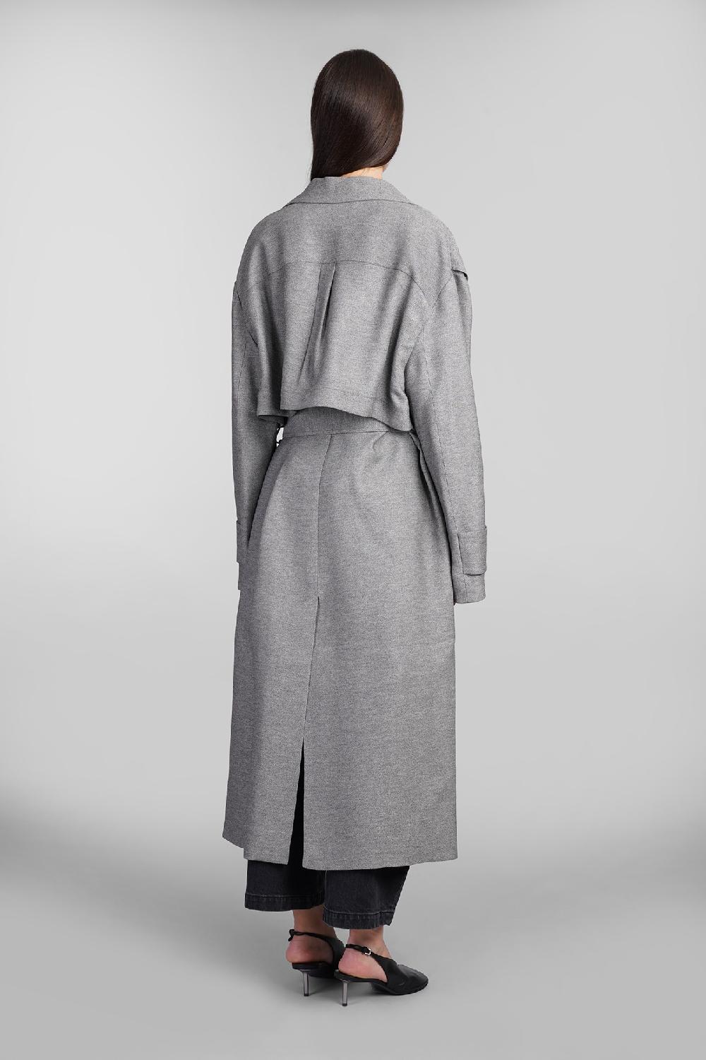 Deliberti JW Anderson Trench In Viscosa Grigia Cod. 410004 - Deliberti The Luxury Shopping