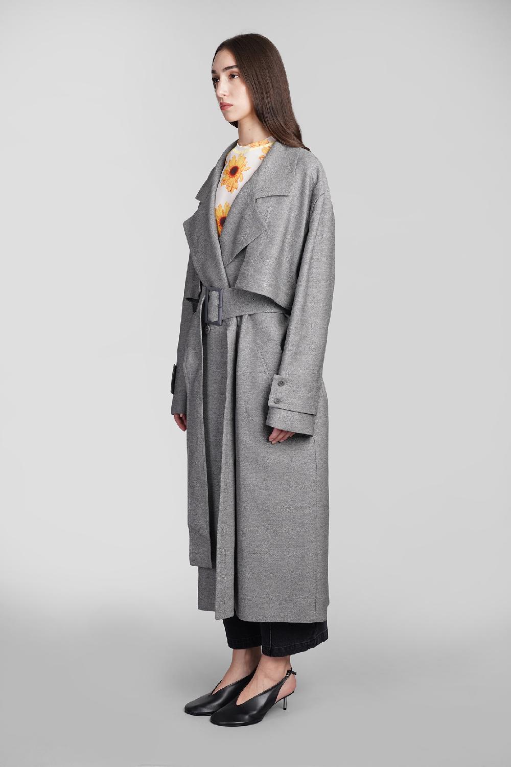 Deliberti JW Anderson Trench In Viscosa Grigia Cod. 410004 - Deliberti The Luxury Shopping