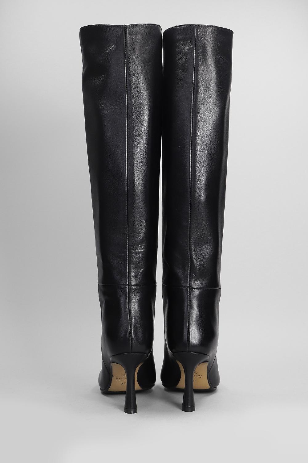 Deliberti L Arianna Stivali Tacco Alto In Pelle Nera Cod. 403368 - Deliberti The Luxury Shopping