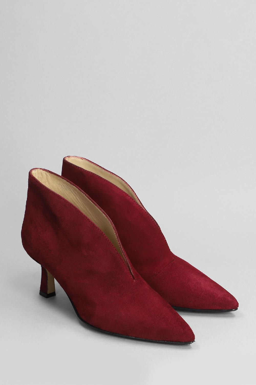 Deliberti L Arianna Tronchetti Tacco Alto In Camoscio Bordeaux Cod. 403361 - Deliberti The Luxury Shopping