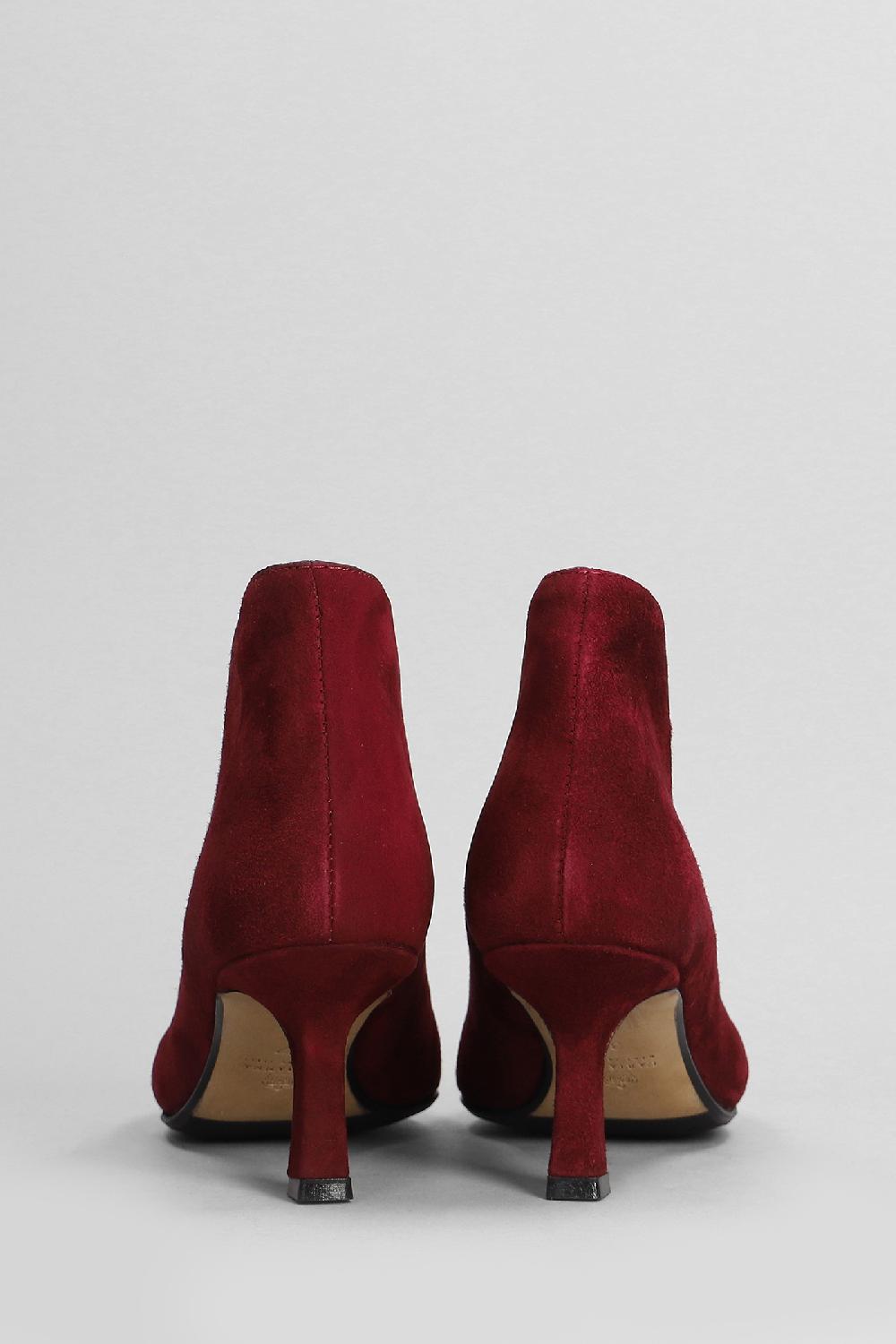 Deliberti L Arianna Tronchetti Tacco Alto In Camoscio Bordeaux Cod. 403361 - Deliberti The Luxury Shopping