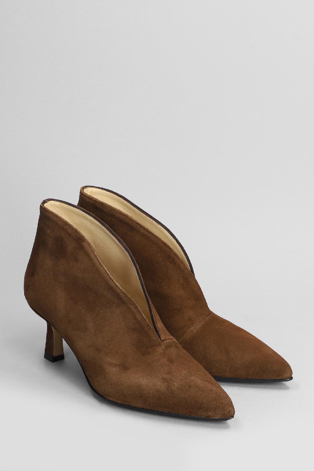 Deliberti L Arianna Tronchetti Tacco Alto In Camoscio Marrone Cod. 403359 - Deliberti The Luxury Shopping