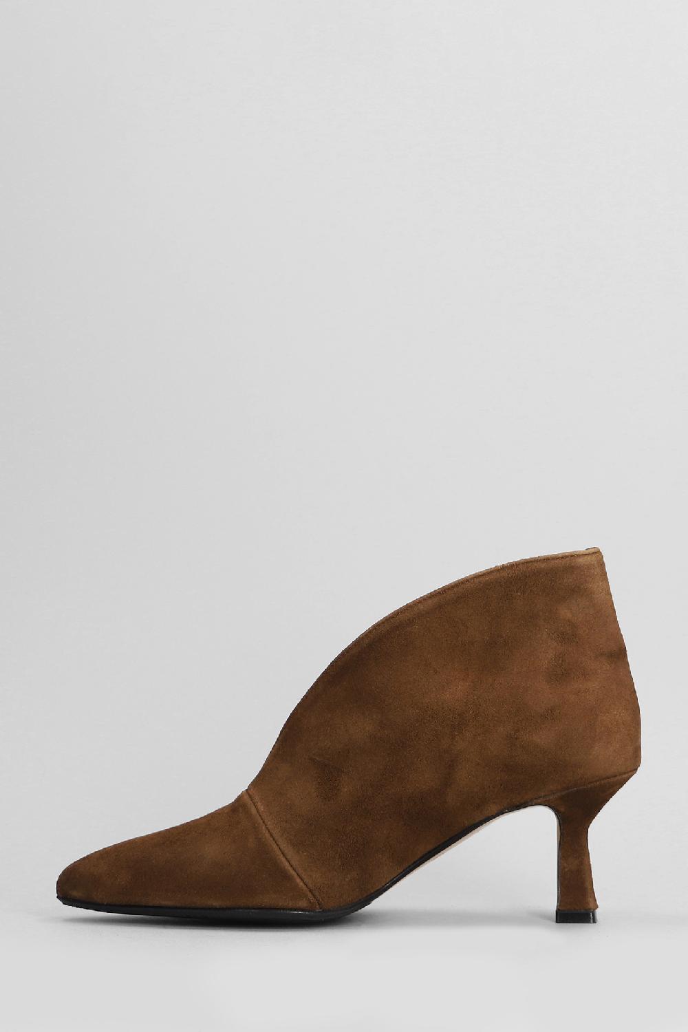 Deliberti L Arianna Tronchetti Tacco Alto In Camoscio Marrone Cod. 403359 - Deliberti The Luxury Shopping