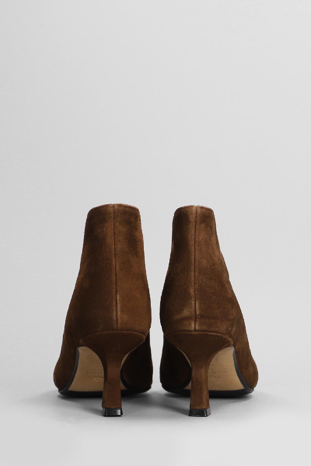 Deliberti L Arianna Tronchetti Tacco Alto In Camoscio Marrone Cod. 403359 - Deliberti The Luxury Shopping