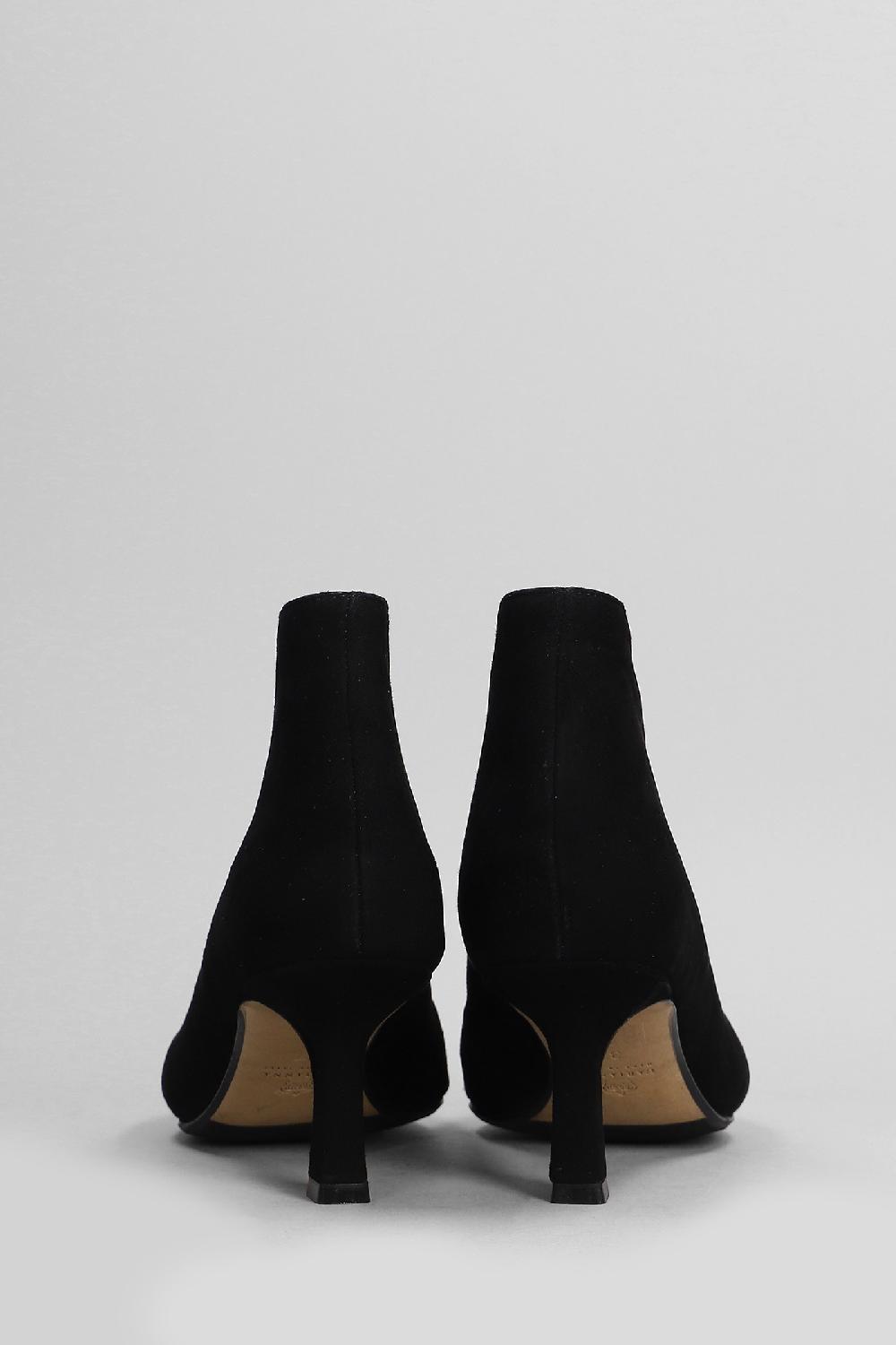 Deliberti L Arianna Tronchetti Tacco Alto In Camoscio Nero Cod. 403360 - Deliberti The Luxury Shopping