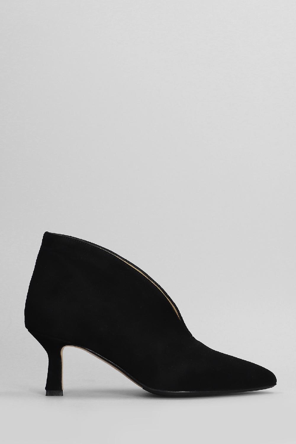 Deliberti L Arianna Tronchetti tacco alto in camoscio nero cod. 403360 - Deliberti The Luxury Shopping