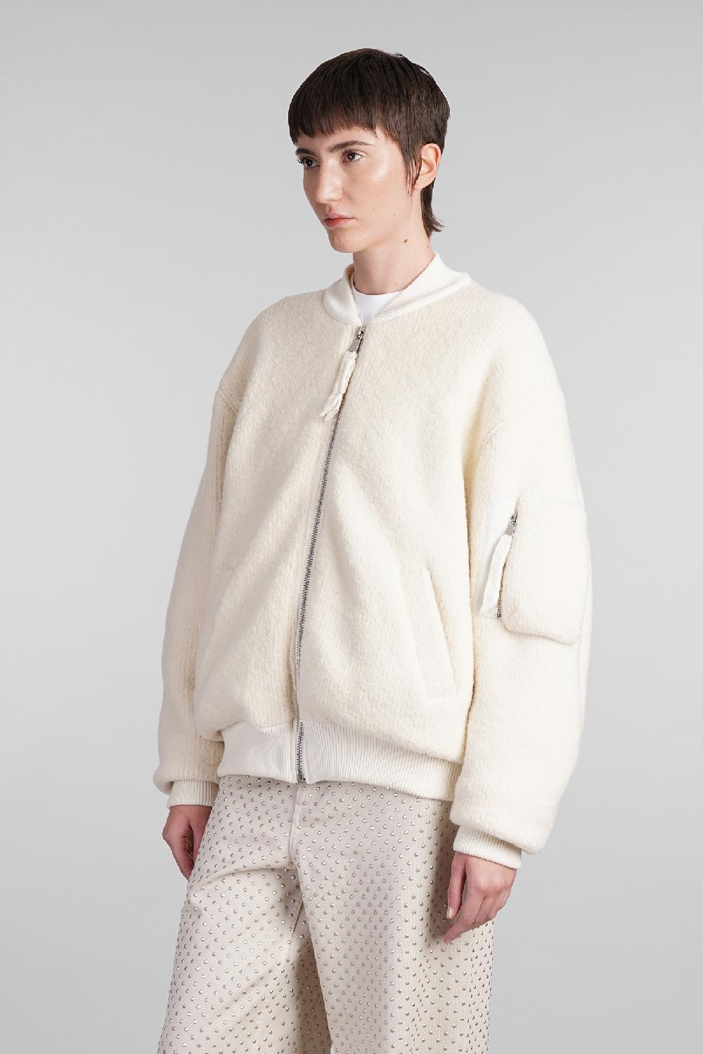 Deliberti Laneus Bomber In Lana Beige Cod. 407324 - Deliberti The Luxury Shopping