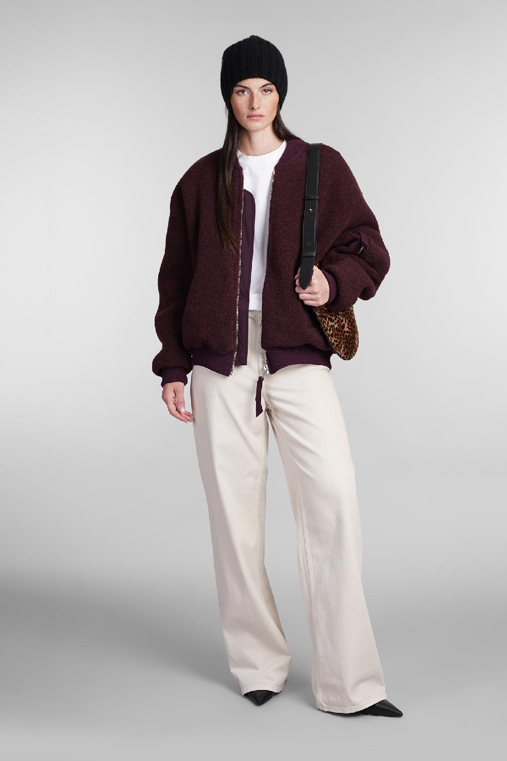 Deliberti Laneus Bomber In Lana Bordeaux Cod. 404476 - Deliberti The Luxury Shopping