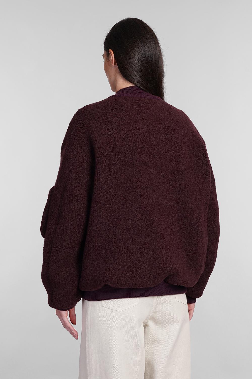 Deliberti Laneus Bomber In Lana Bordeaux Cod. 404476 - Deliberti The Luxury Shopping