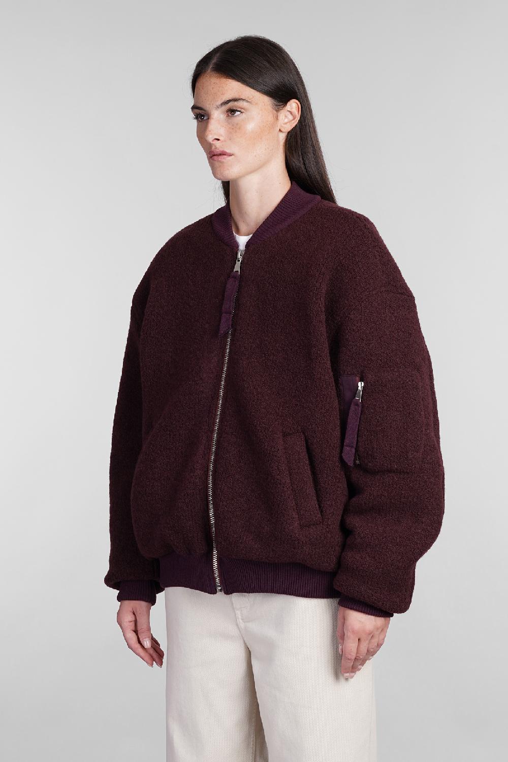 Deliberti Laneus Bomber In Lana Bordeaux Cod. 404476 - Deliberti The Luxury Shopping