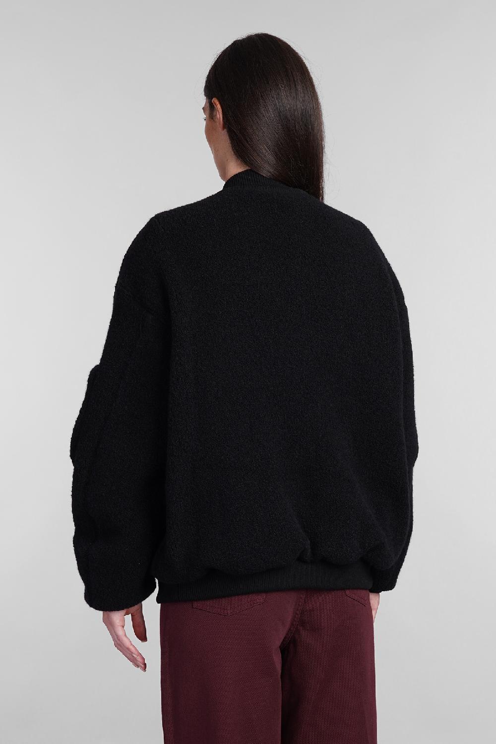 Deliberti Laneus Bomber In Lana Nera Cod. 404475 - Deliberti The Luxury Shopping