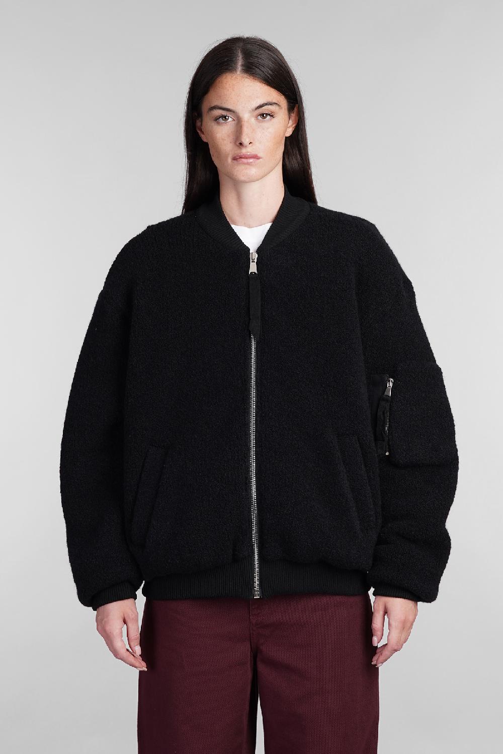 Deliberti Laneus Bomber in lana nera cod. 404475 - Deliberti The Luxury Shopping