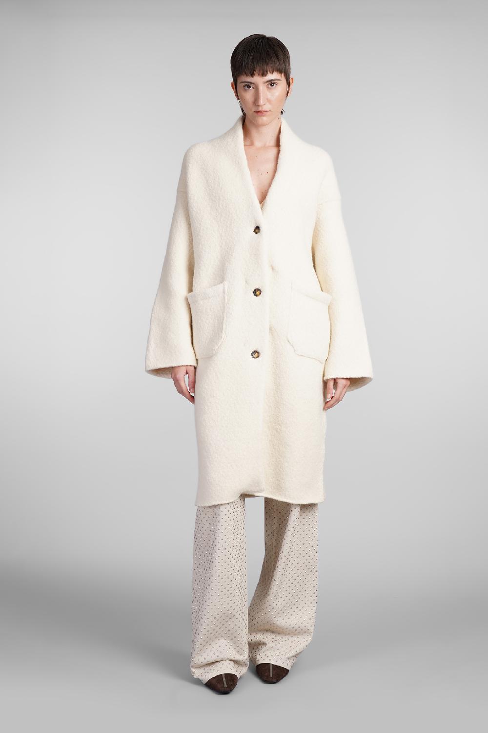 Deliberti Laneus Cappotto in lana beige cod. 407320 - Deliberti The Luxury Shopping