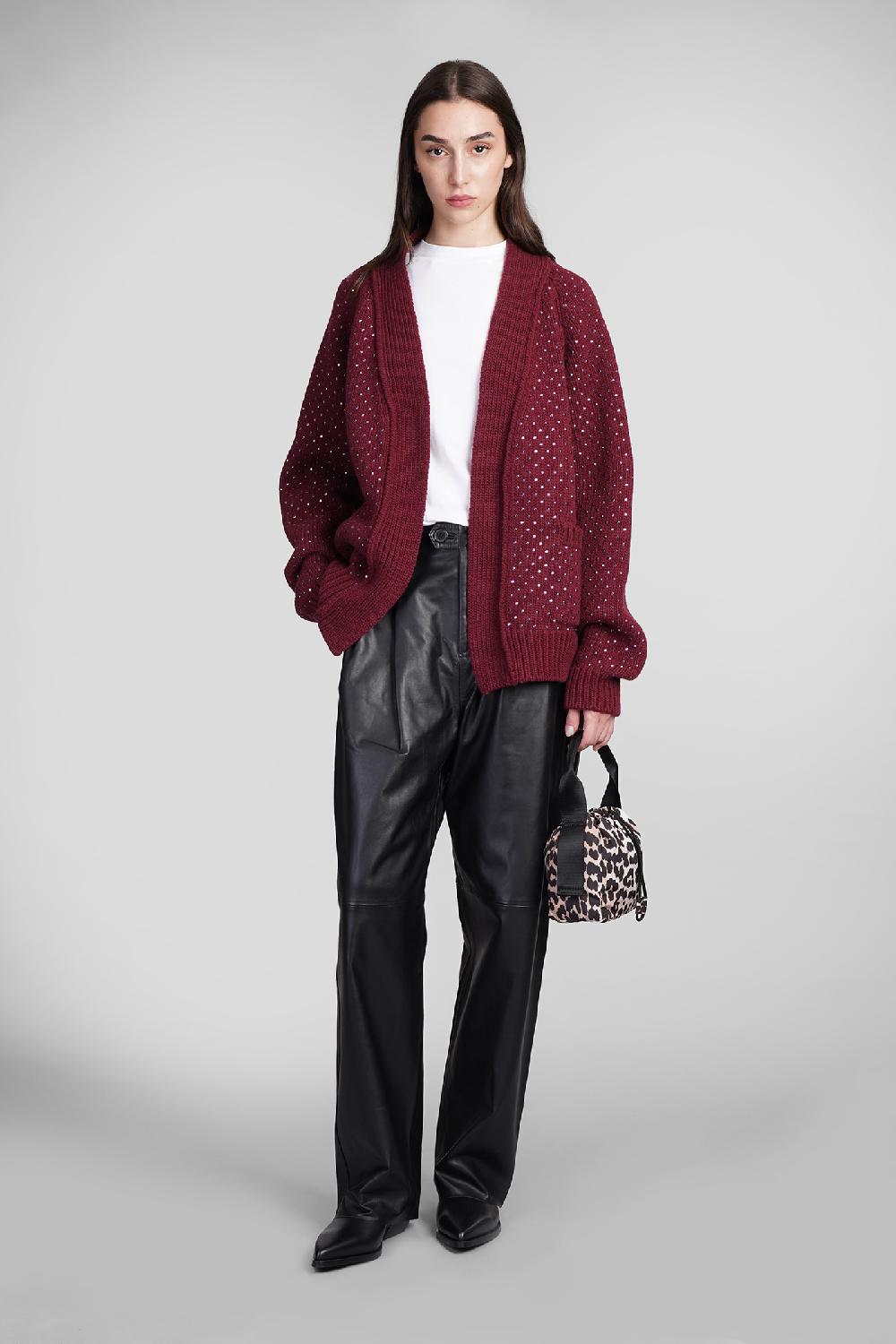 Deliberti Laneus Cardigan In Lana Bordeaux Cod. 409124 - Deliberti The Luxury Shopping