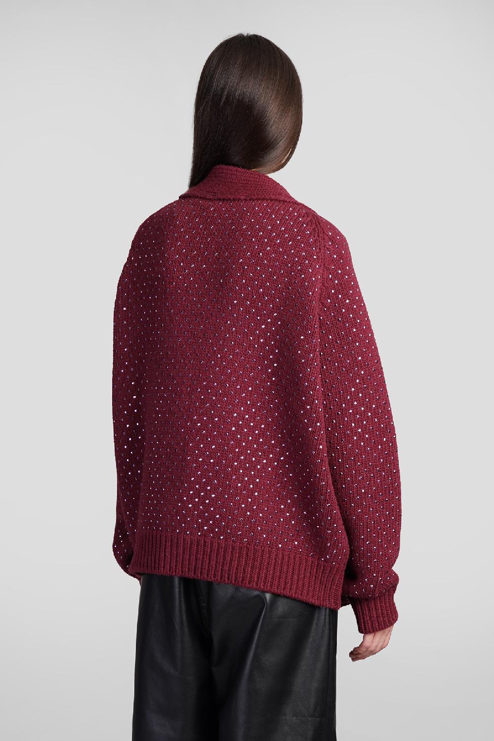 Deliberti Laneus Cardigan In Lana Bordeaux Cod. 409124 - Deliberti The Luxury Shopping