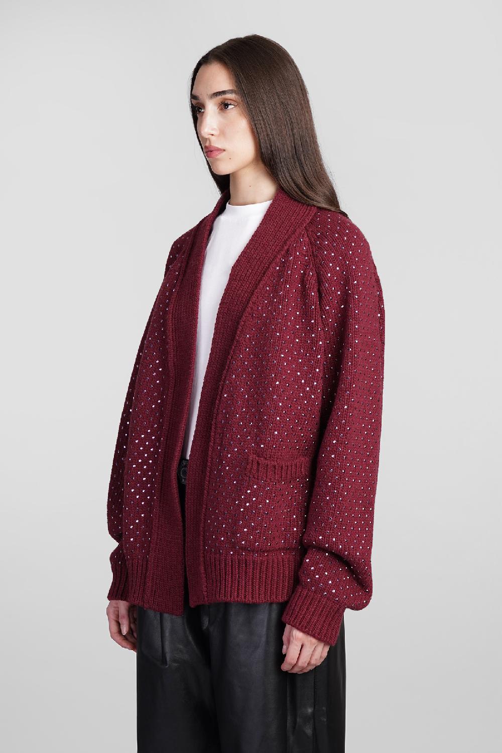 Deliberti Laneus Cardigan In Lana Bordeaux Cod. 409124 - Deliberti The Luxury Shopping